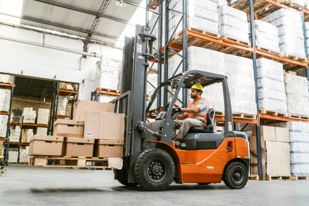 forklift operator at work
